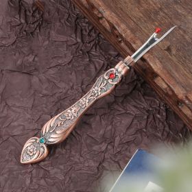 Narcissus Ruyi Handmade Seam Ripper (Option: Red Ancient Bag)