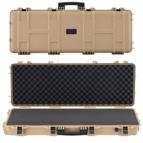 VEVOR Hard Rifle Case, Lockable Rifle Case with Pre-cut Foams, 42 in Movable Gun Storage with Wheels (Default: Default)