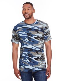 Men's Camo T-Shirt - BLUE WOODLAND - S (Color: BLUE WOODLAND, size: 3XL)