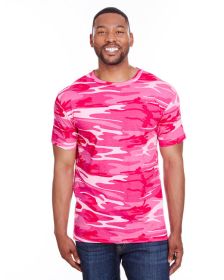 Men's Camo T-Shirt - BLUE WOODLAND - S (Color: PINK  WOODLAND, size: L)