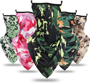 Neck Gaiter with Ear Loop; Washable Cloth Face Cover for Women Men; Cool Face Bandanas Summer Outdoors (Default: Default)