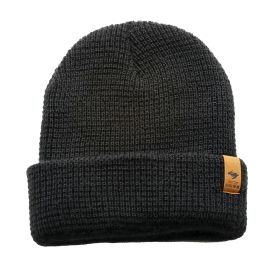 Bed-Stuy Acrylic Waffle Beanie Cap (Color: Black)