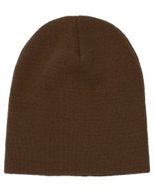 Yupoong 1500 Adult Knit Beanie (Color: CARAMEL, size: OS)