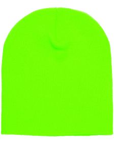 Yupoong 1500 Adult Knit Beanie (Color: SAFETY GREEN, size: OS)